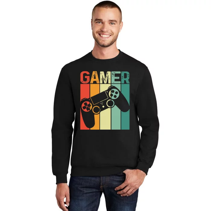 Video Game Player Retro Gamer Gaming Addict Tall Sweatshirt