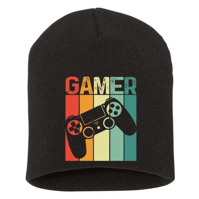 Video Game Player Retro Gamer Gaming Addict Short Acrylic Beanie