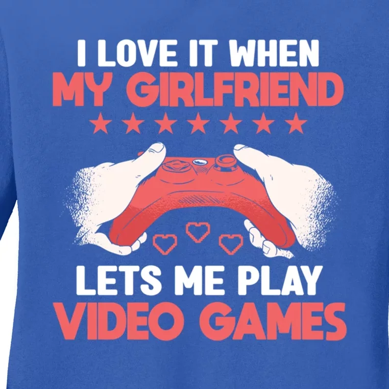 Video Game Player Gaming Joystick Controller Console Gamer Cool Gift Ladies Long Sleeve Shirt