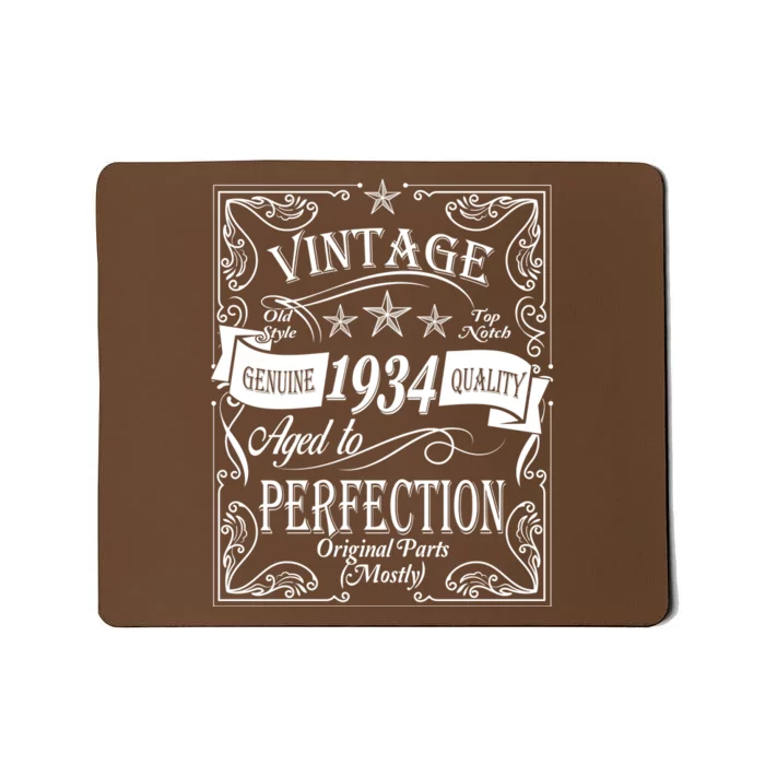 Vintage Genuine Quality 1934 Original Parts Mostly 90th Birthday Mousepad