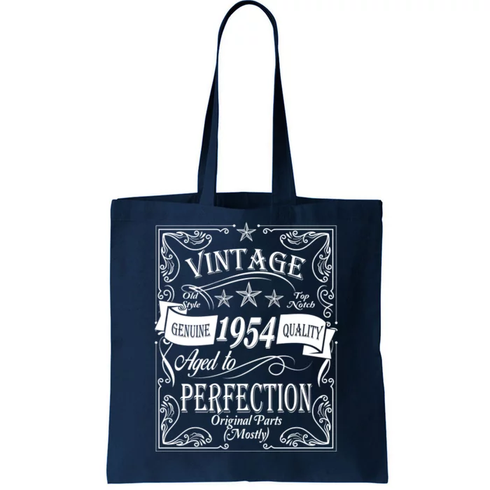 Vintage Genuine Quality 1954 Original Parts Mostly 70th Birthday Tote Bag