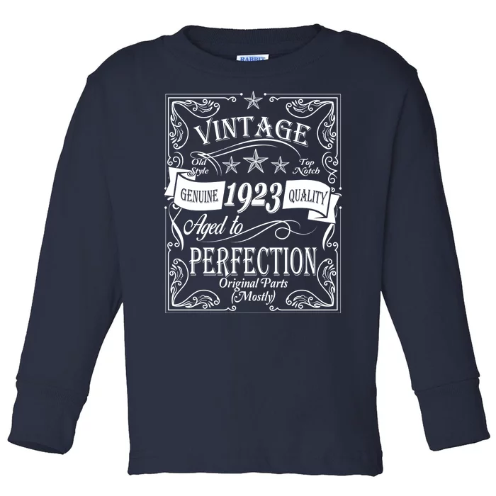 Vintage Genuine Quality 1923 Original Parts Mostly 100th Birthday Toddler Long Sleeve Shirt