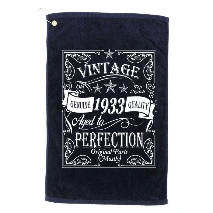 Vintage Genuine Quality 1933 Original Parts Mostly 90th Birthday Platinum Collection Golf Towel