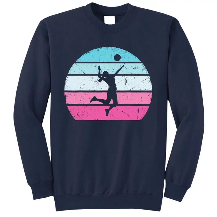 Volleyball Girl Retro Vintage Tall Sweatshirt