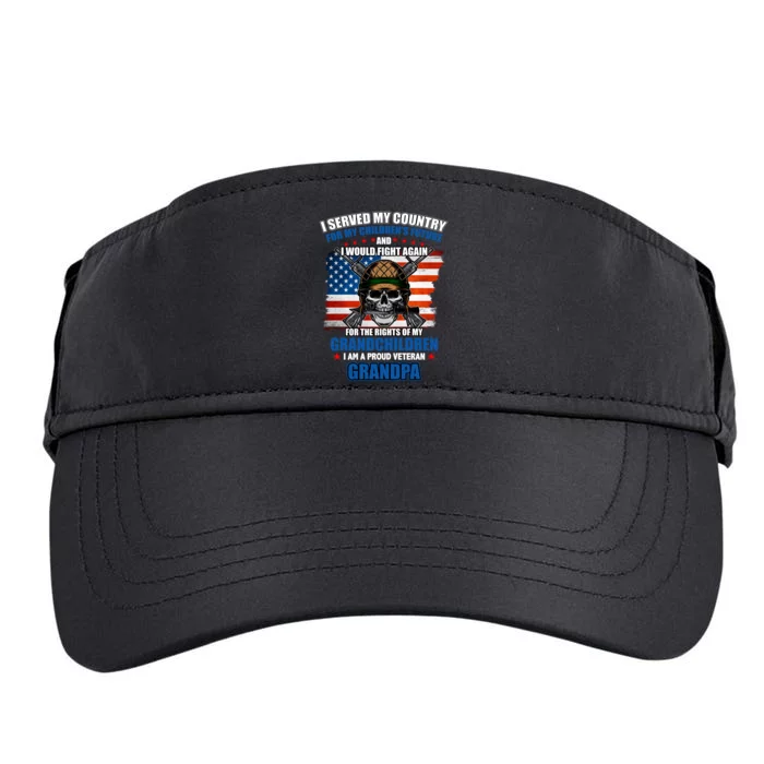 Veteran Grandpa Rights For My Grandchildren Adult Drive Performance Visor