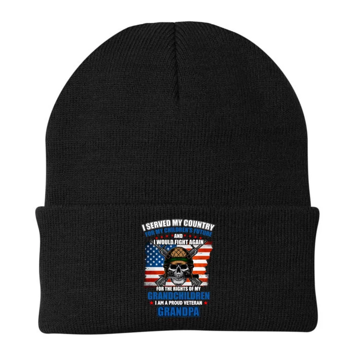 Veteran Grandpa Rights For My Grandchildren Knit Cap Winter Beanie