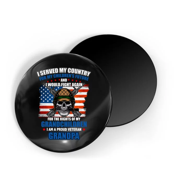 Veteran Grandpa Rights For My Grandchildren Magnet