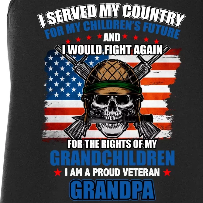 Veteran Grandpa Rights For My Grandchildren Women's Racerback Tank