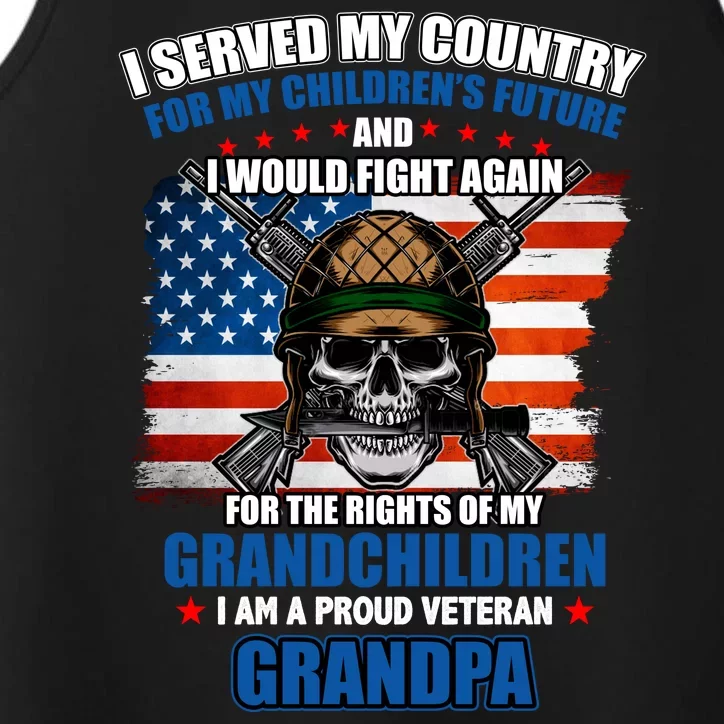 Veteran Grandpa Rights For My Grandchildren Performance Tank