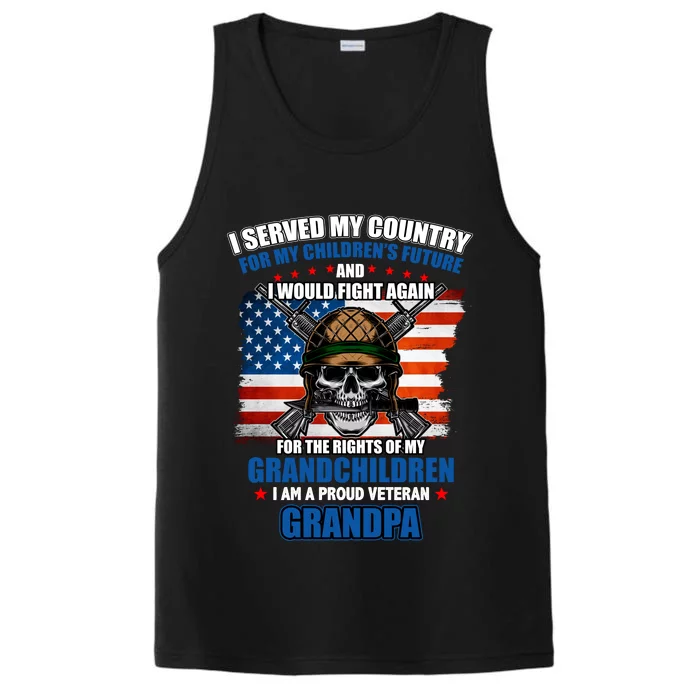 Veteran Grandpa Rights For My Grandchildren Performance Tank