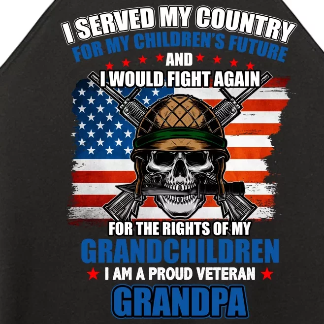 Veteran Grandpa Rights For My Grandchildren Women’s Perfect Tri Rocker Tank