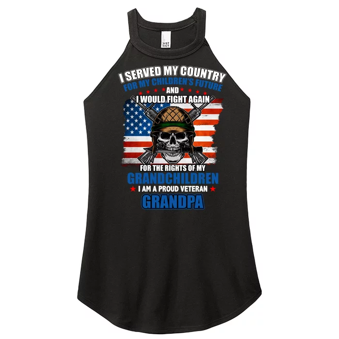 Veteran Grandpa Rights For My Grandchildren Women’s Perfect Tri Rocker Tank