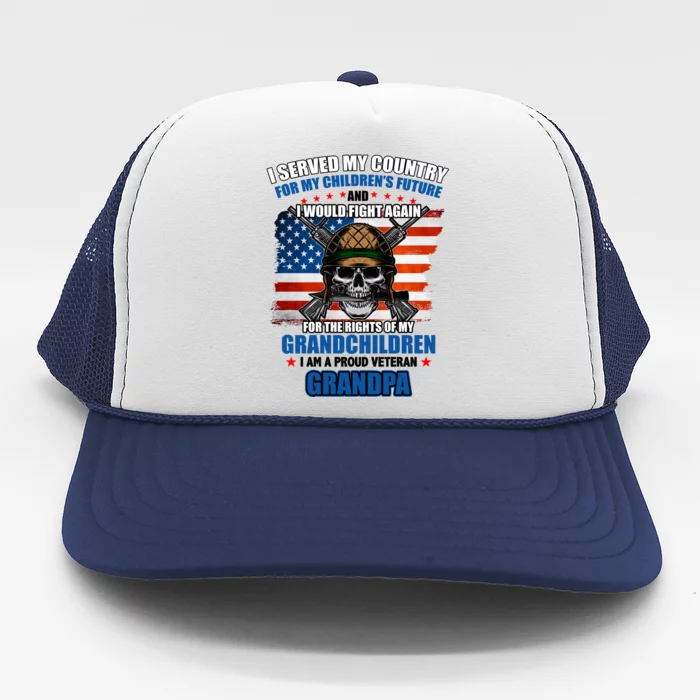 Veteran Grandpa Rights For My Grandchildren Trucker Hat