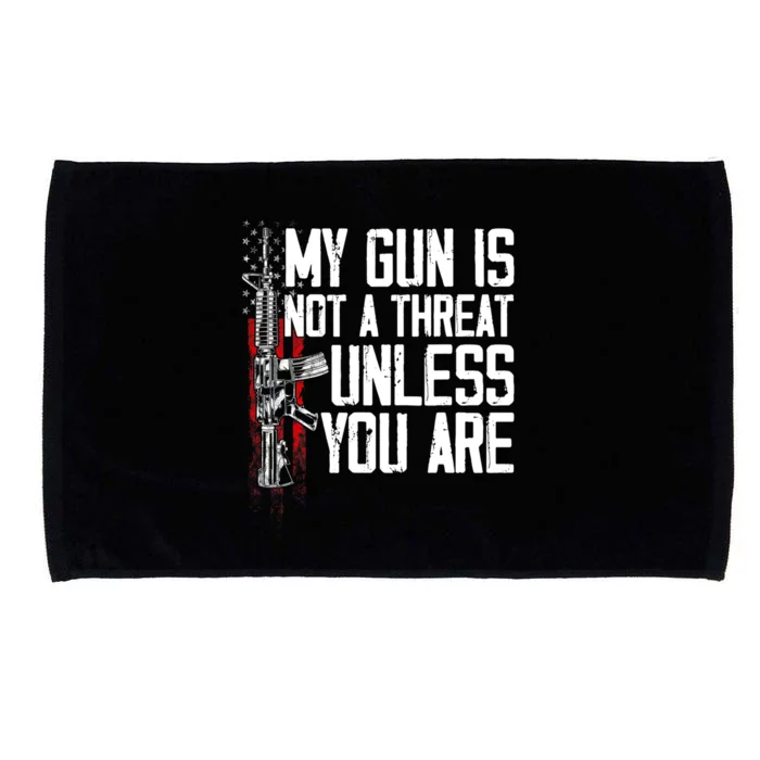 Vintage Gun Rights My Gun Is Not A Threat Microfiber Hand Towel