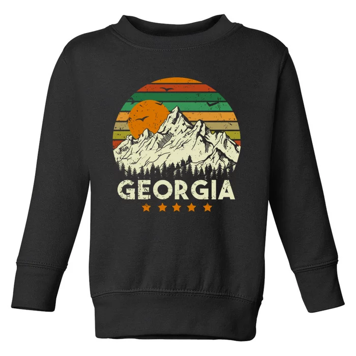 Vintage Georgia Retro Style Ga Usa Toddler Sweatshirt