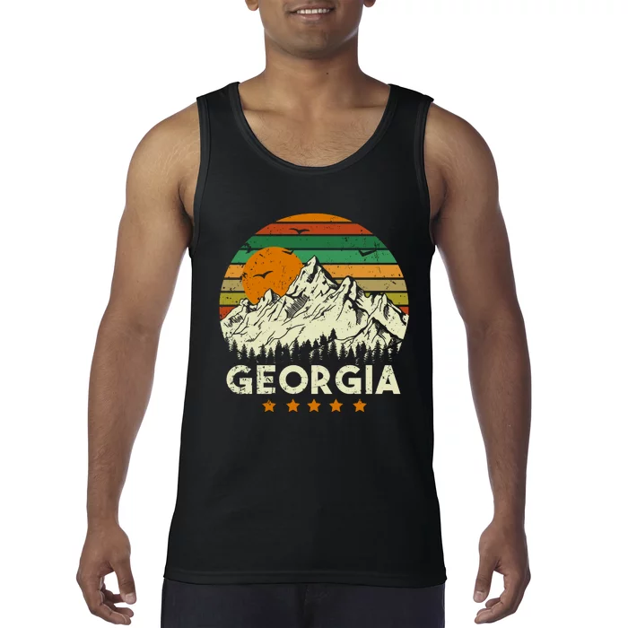 Vintage Georgia Retro Style Ga Usa Tank Top