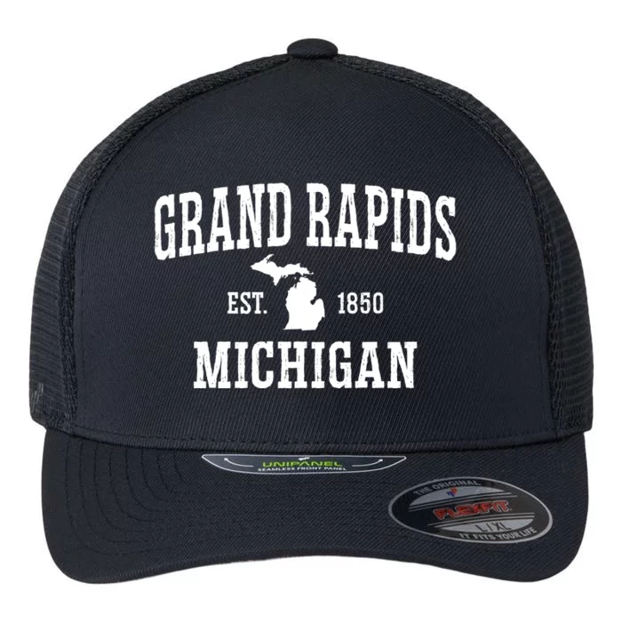 Vintage Grand Rapids Michigan Flexfit Unipanel Trucker Cap