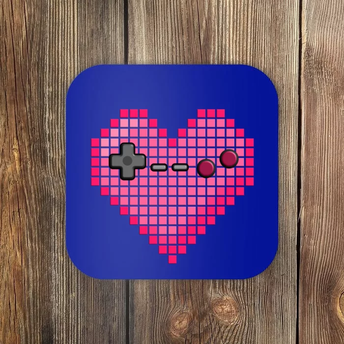 Video Game Retro Gaming Pixel Heart Gift Coaster