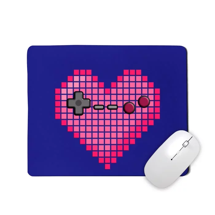 Video Game Retro Gaming Pixel Heart Gift Mousepad