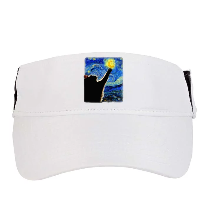 Van Gogh Starry Night Cat Adult Drive Performance Visor