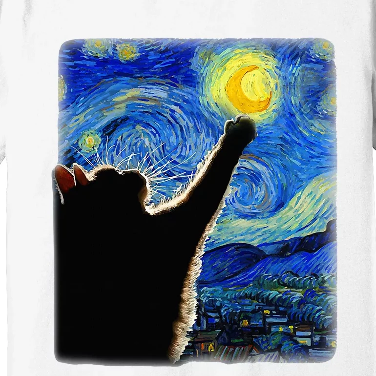 Van Gogh Starry Night Cat Premium T-Shirt