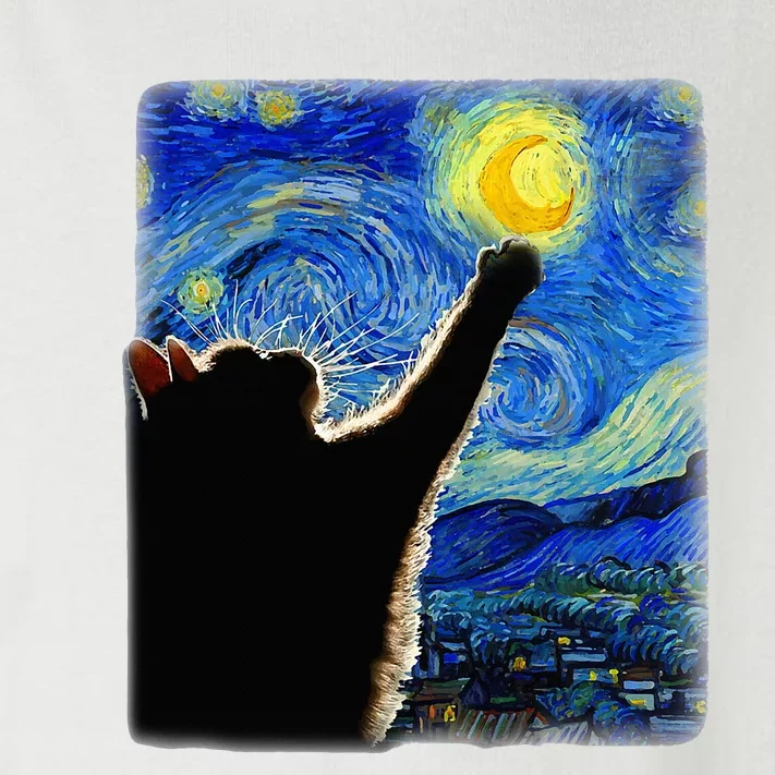 Van Gogh Starry Night Cat Toddler Long Sleeve Shirt