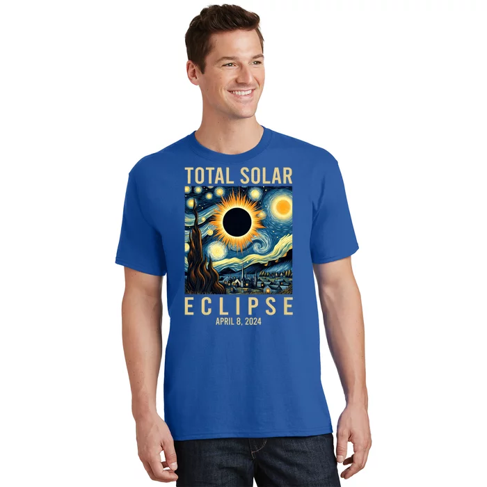 Van Gogh Starry Night Total Solar Eclipse April 8 2024 T-Shirt