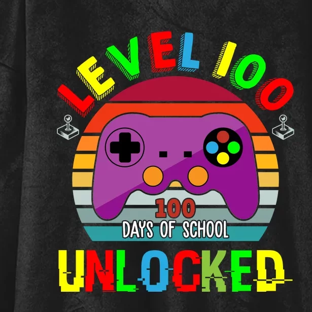 Video Gamer Student 100 Days Of School Hooded Wearable Blanket