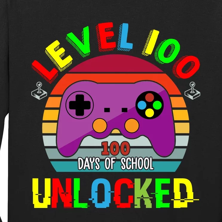 Video Gamer Student 100 Days Of School Tall Long Sleeve T-Shirt