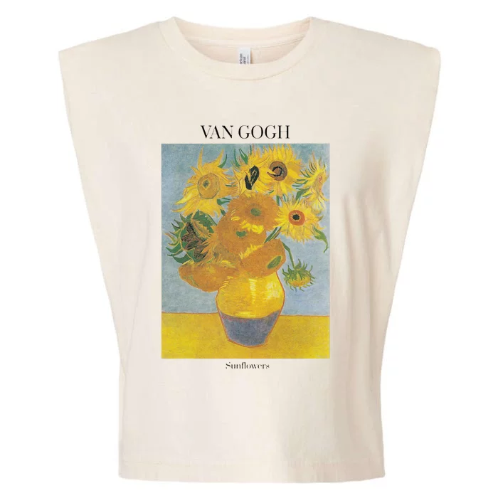 Van Gogh Sunflowers Art Gift Vincent Van Gogh Garment-Dyed Women's Muscle Tee