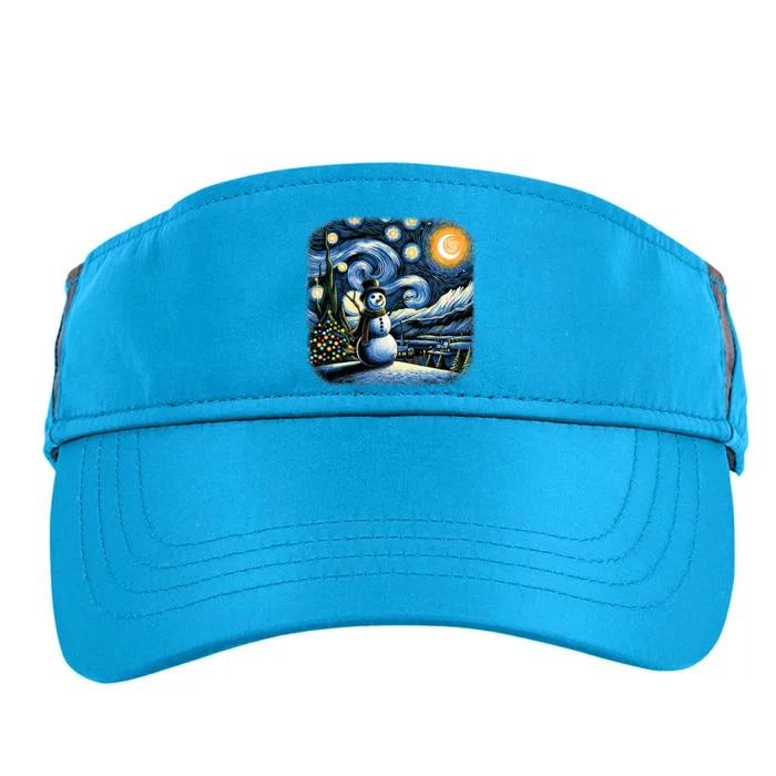 Van Gogh Starry Night Christmas Snowman Winter Snowy Night Adult Drive Performance Visor