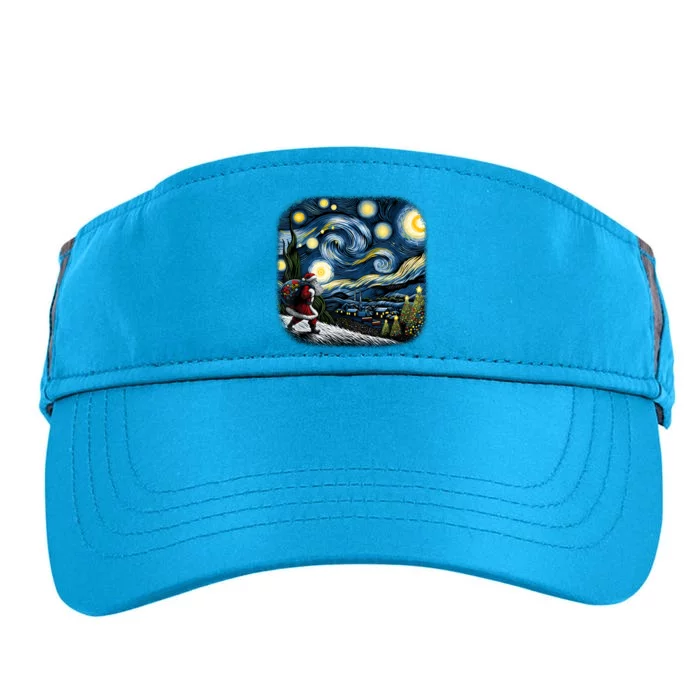 Van Gogh Starry Night Santa Christmas Winter Snowy Night Adult Drive Performance Visor