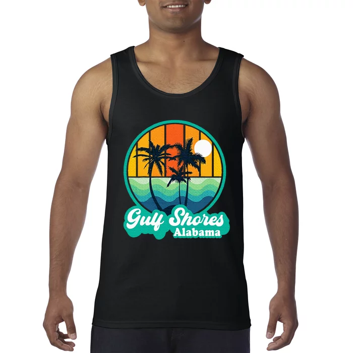 Vintage Gulf Shores Alabama Summer Vacation Beach Souvenirs Tank Top