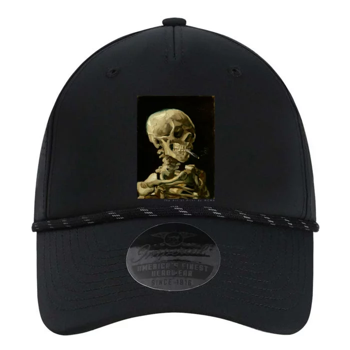 Van Gogh Skull Of A Skeleton With Burning Cigarette Print Cool Gift Performance The Dyno Cap