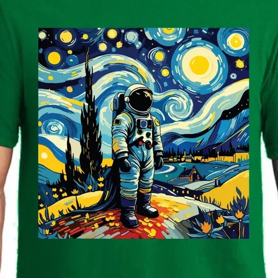 Van Gogh Starry Night Astronaut Space Lovers Pajama Set