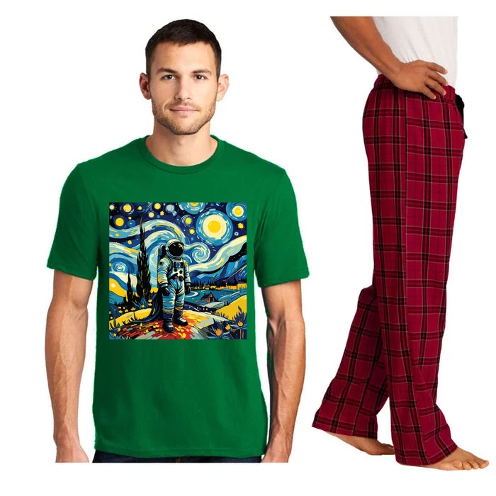 Van Gogh Starry Night Astronaut Space Lovers Pajama Set