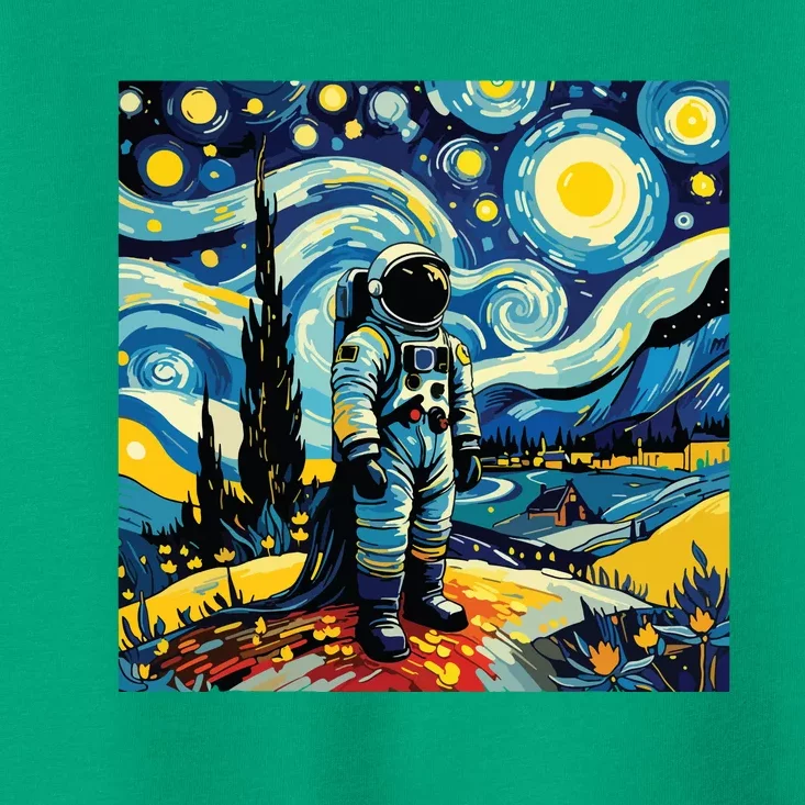 Van Gogh Starry Night Astronaut Space Lovers Toddler T-Shirt