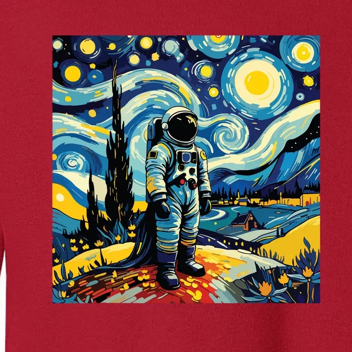 Van Gogh Starry Night Astronaut Space Lovers Toddler Sweatshirt