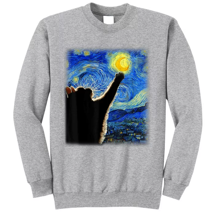 Van Gogh Starry Night Cat Sweatshirt