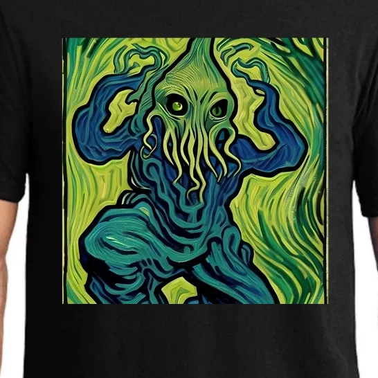 Van Gogh Style Cthulhu Lovecraft Pajama Set