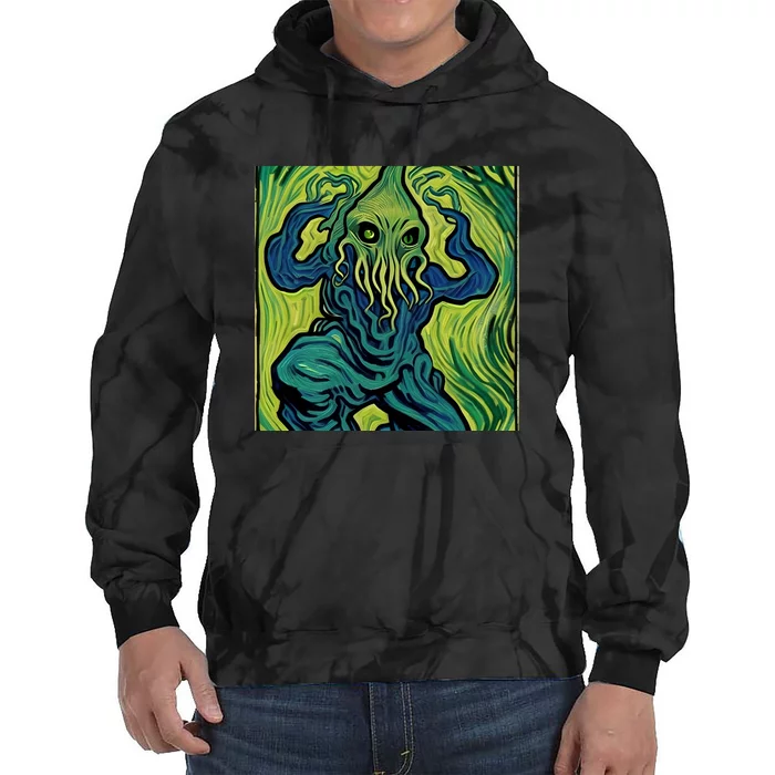 Van Gogh Style Cthulhu Lovecraft Tie Dye Hoodie