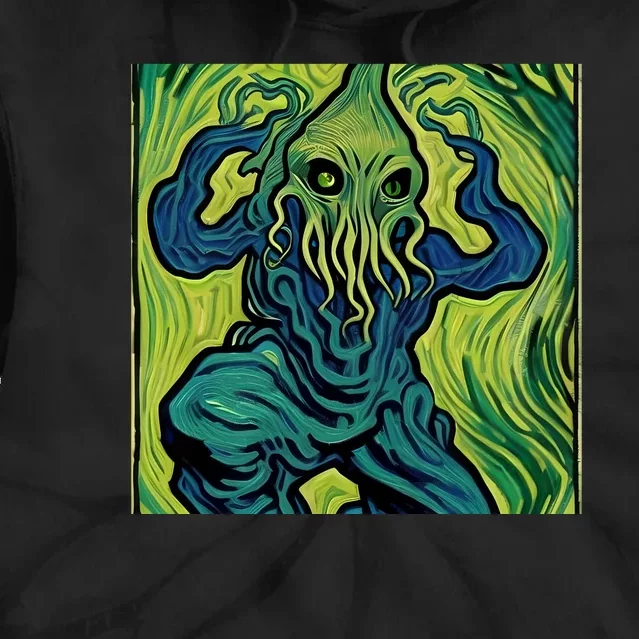 Van Gogh Style Cthulhu Lovecraft Tie Dye Hoodie