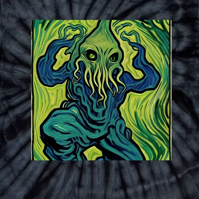 Van Gogh Style Cthulhu Lovecraft Tie-Dye T-Shirt