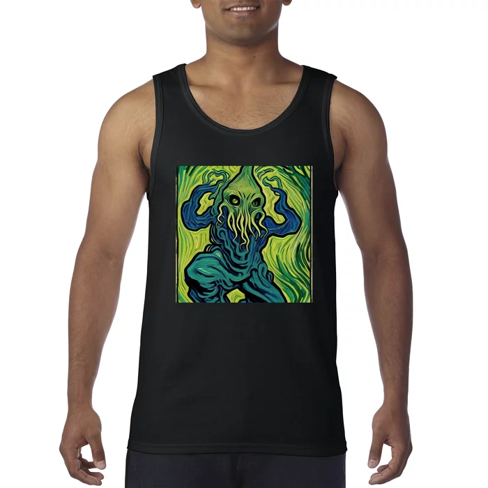 Van Gogh Style Cthulhu Lovecraft Tank Top