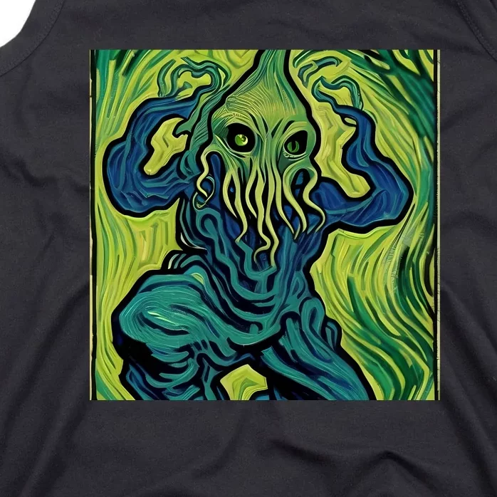 Van Gogh Style Cthulhu Lovecraft Tank Top