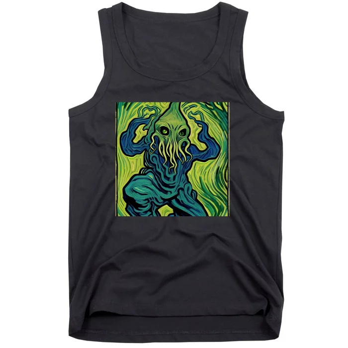 Van Gogh Style Cthulhu Lovecraft Tank Top