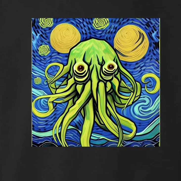 Van Gogh Style Cthulhu Lovecraft Starry Night Toddler Hoodie