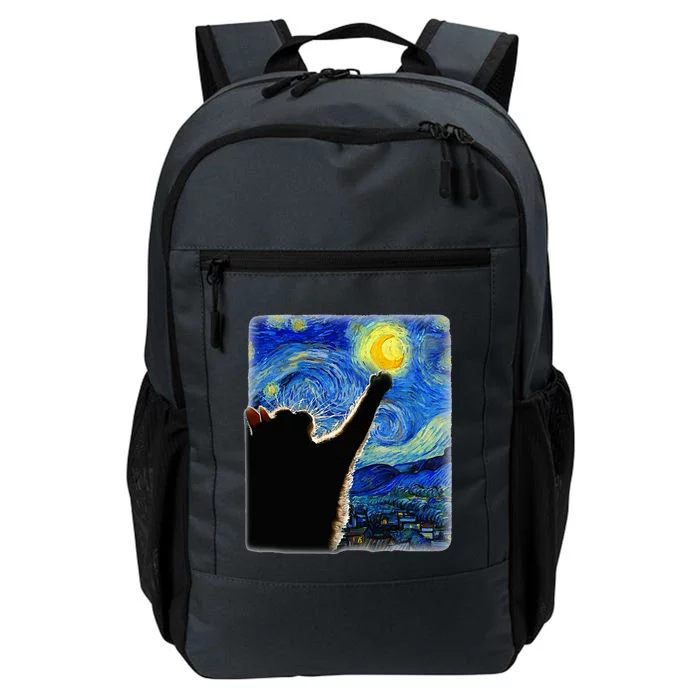 Van Gogh Starry Night Cat Classic Fit Cat Daily Commute Backpack