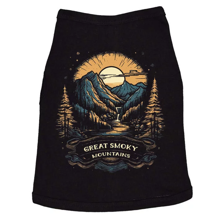 Vintage Great Smoky Mountains Retro Usa National Park Doggie Tank