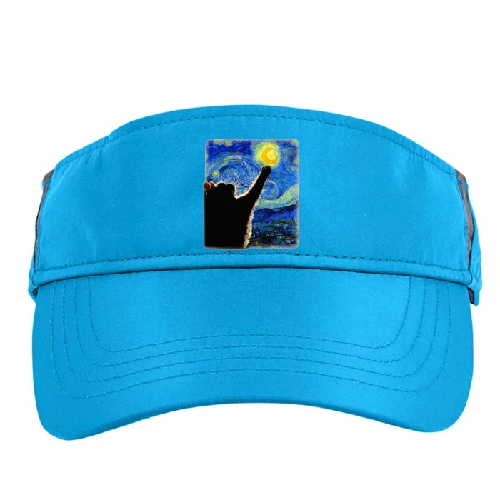 Van Gogh Starry Night Cat Adult Drive Performance Visor